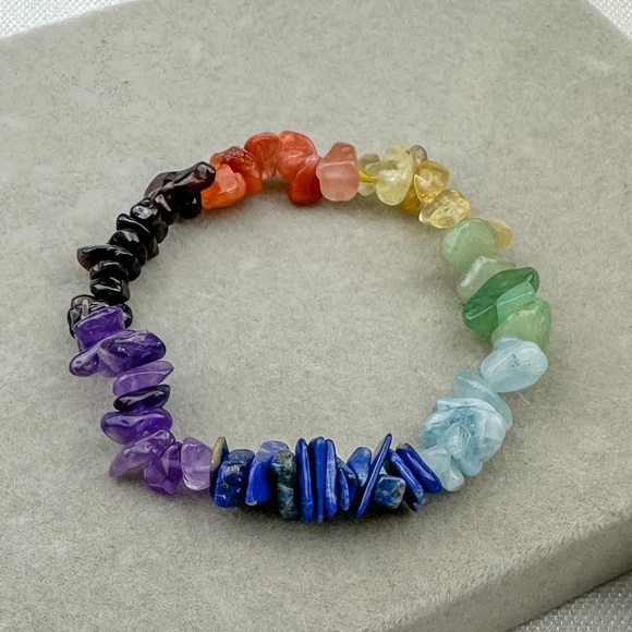 Chakra Crystal chip bracelet - Picture 8 of 10